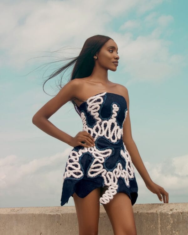 The Denim Swirl Dress