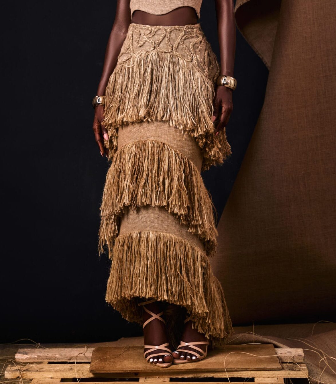 l.ong jute skirt